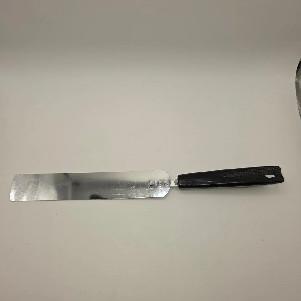 EKCO USA Vintage Offset Spatula Black Handle Stainless Steel Icing Knife 12.5 in